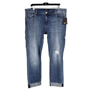 Kut From The Kloth NWT Women 16 Ankle Straight Leg High Rise Jeans Bum Friendly